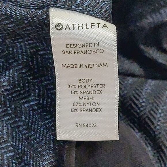 Athleta Women's XS Mercer Herringbone Leggings Blue Black Stretch #353504 - Picture 6 of 11